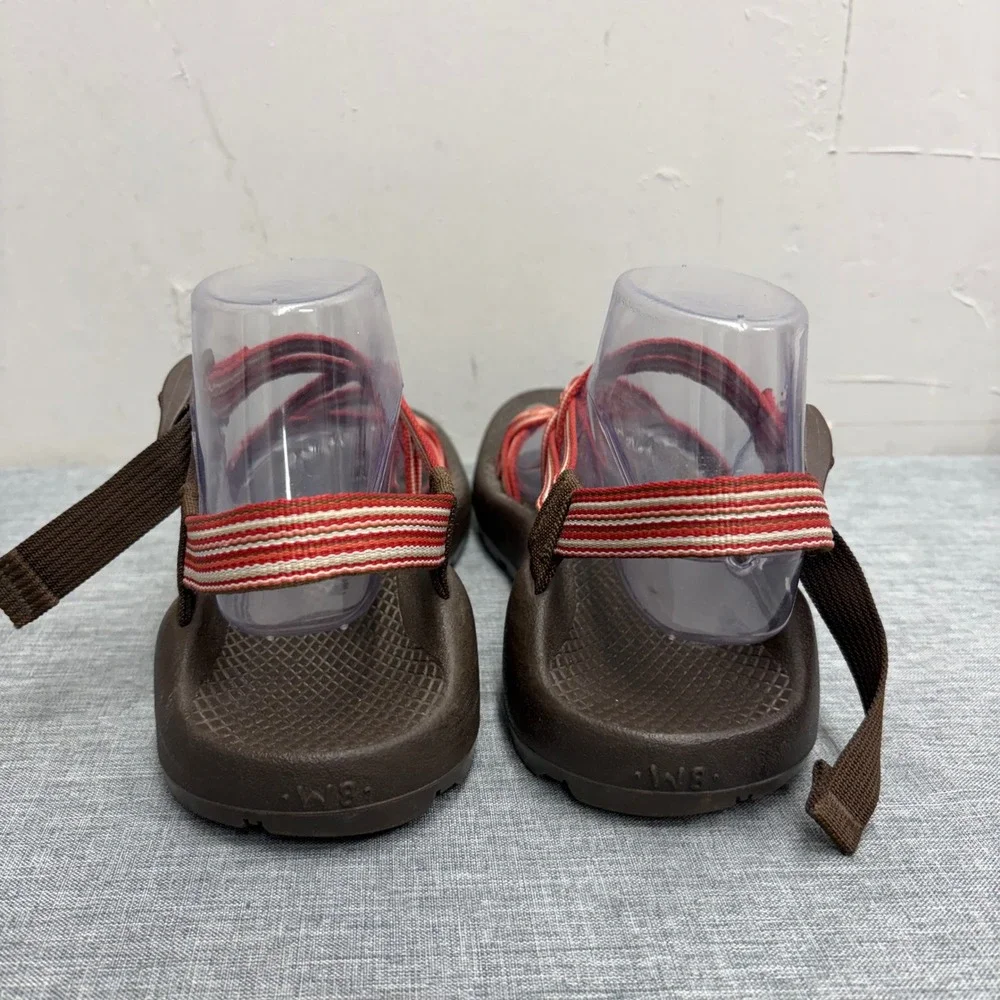 Chaco Z/2 Yampa Sandals Womens 8 Brown Red Double Strap Toe Loop Vibram Hiking